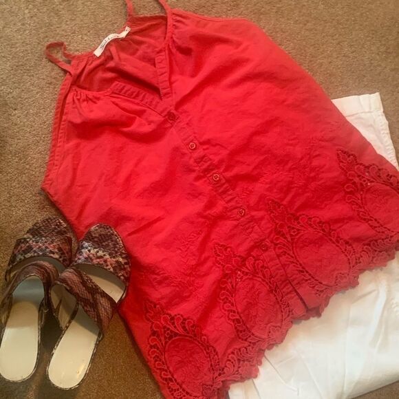 Solitaire Tops - Solitaire embroidered strap summer top